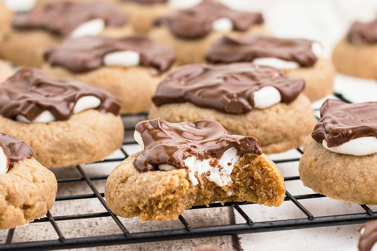 S'mores Thumbprint Cookies